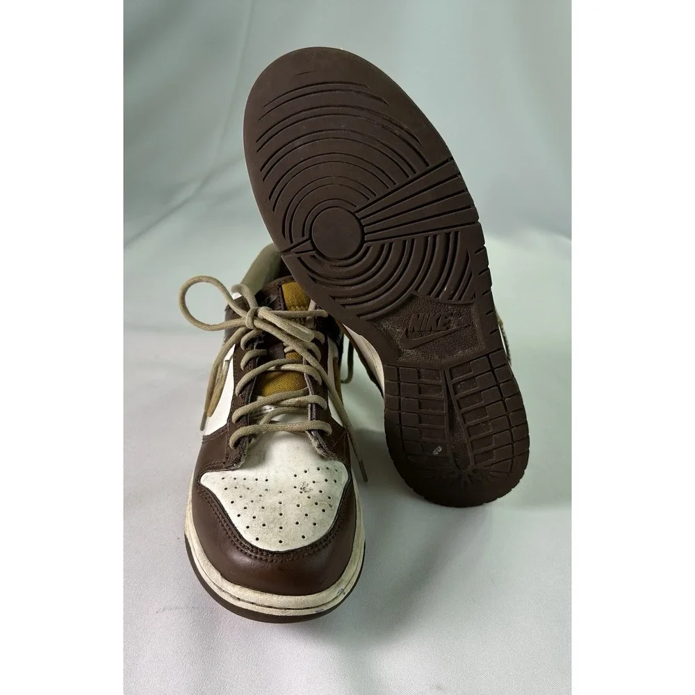 Nike GS Dunk Low Plaid Brown‎ Sail Youth  FV3653-191 Size 6Y EUC